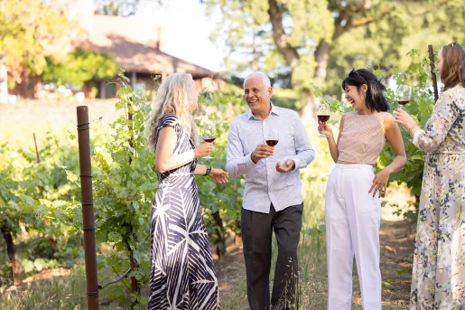 Backroads Guests Laughing Over Wine