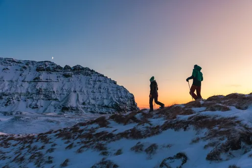 Snowshoeing Sunset Mesa Iceland