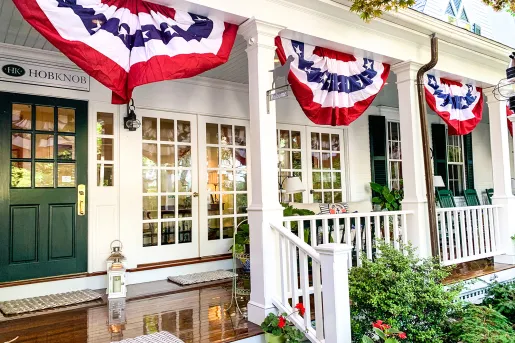 Porch of the Hob Knob hotel