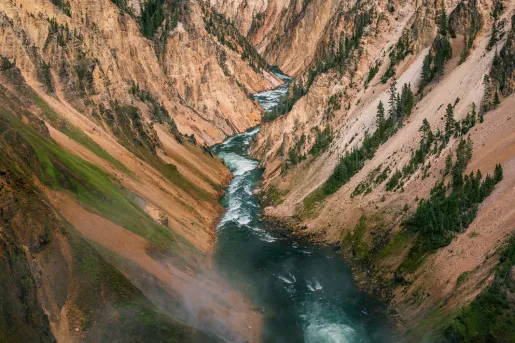 River running through valley