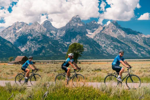 Backroads guests taking in beautiful mountain scenery