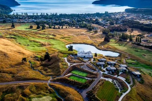 Aerial view of Kinloch Manor and property.
