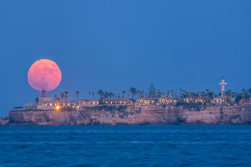Exterior view of Minareto at night