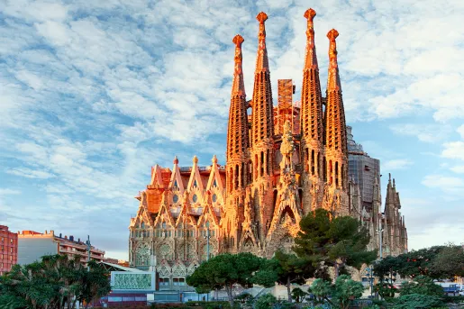 Sagrada Familia basilica in Barcelona. 