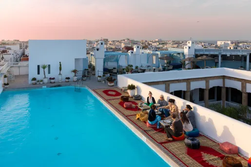 Pool view of Heure Bleue Palais