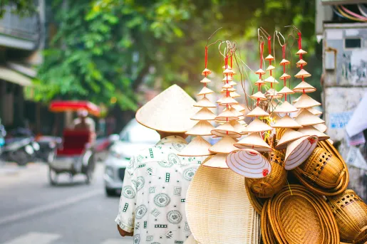 Bustling street in Vietnam
