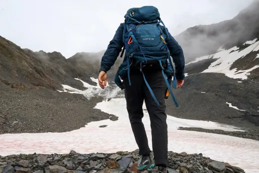 Guest hiking on glacier