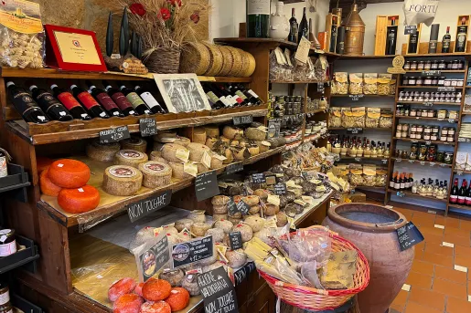 Local cheese and wine market.