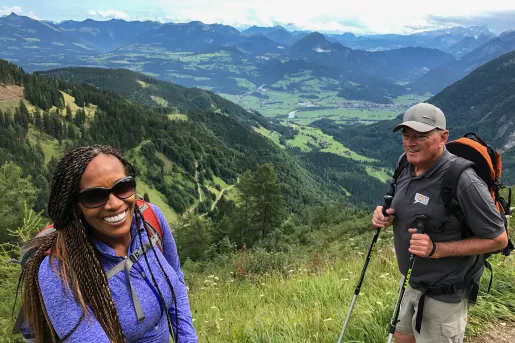 Two hikers on Backroads trip in Bavaria.