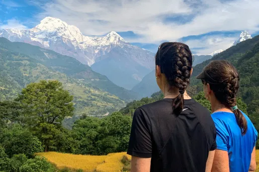 Backroads Guests Overlooking Mountains