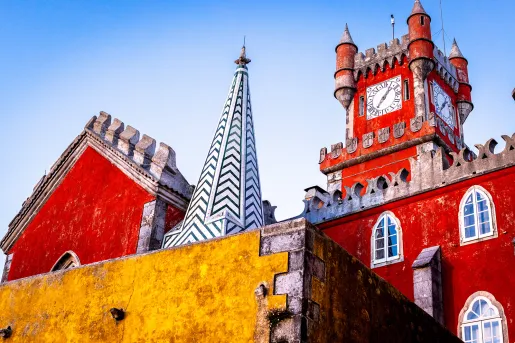 Ground shot of the National Palace of Pena.