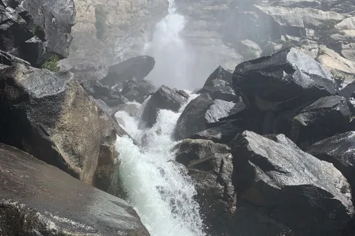 Shot of a rocky stream.