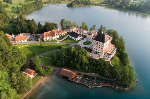 Aerial view of Rosewood Schloss Fuschl Hotel