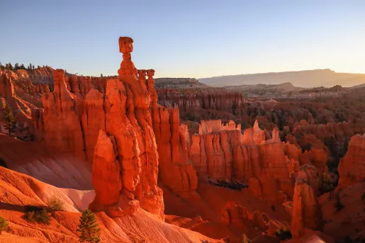 Wide shot of GC hoodoos during sunset.
