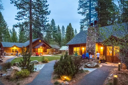 Exterior view of the Evergreen Lodge