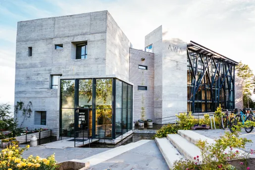 exterior of AWA hotel