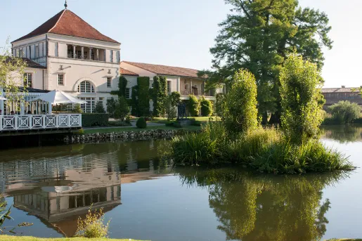hotel on the edge of a lake