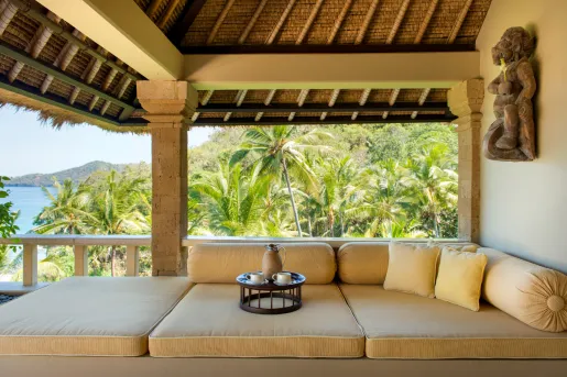 couch on balcony