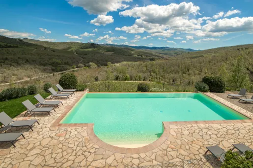 pool with mountain view