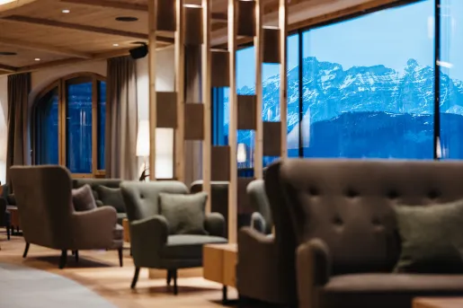 Hotel lounge with chairs