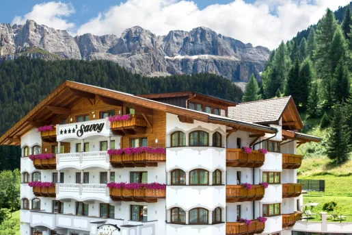 The exterior of the savoy dolomites