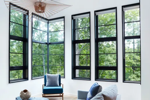 room with large windows