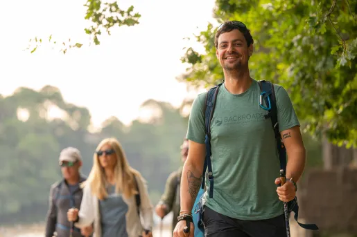 Backroads guests on a hike