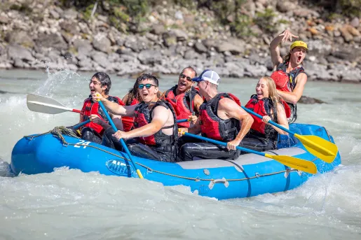 backroads guests white water rafting