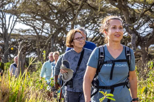 Backroads guests hiking