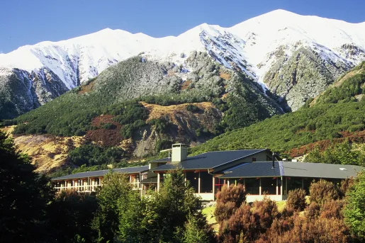 snow capped mountains
