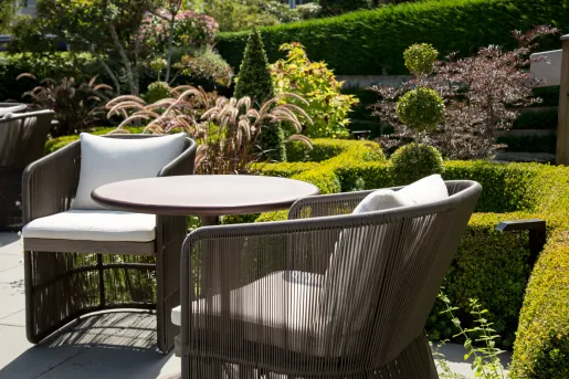 two chairs in the garden