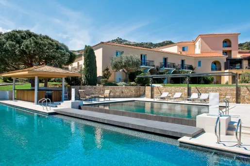 Pool outside of hotel