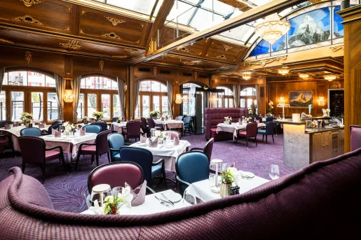 dining room with glass ceiling