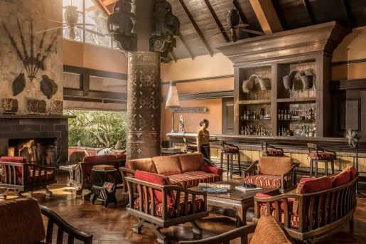 dark wood living room