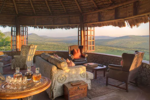 straw hut covering furniture