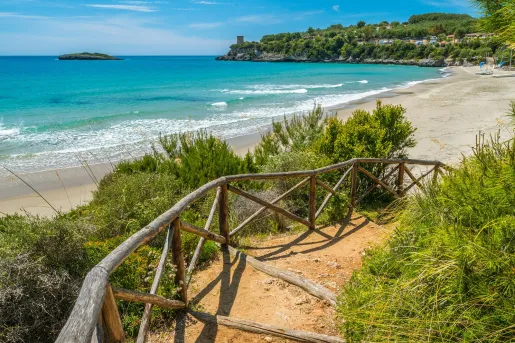 Small pathway leading to a beach