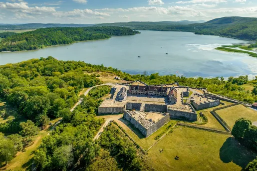 A birds eye view of Fort Ticonderoga in New York