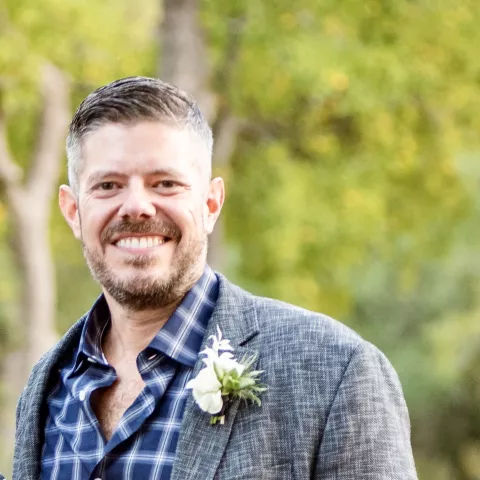 Author Aaron Parsley smiling at the camera