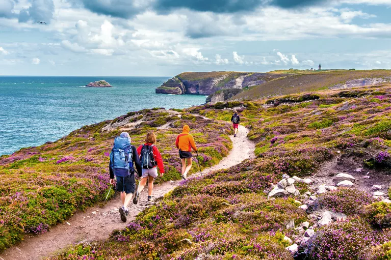 Hiking Along the Coasts of Bretagne at Cap Frehel Peninsula Viewpoint