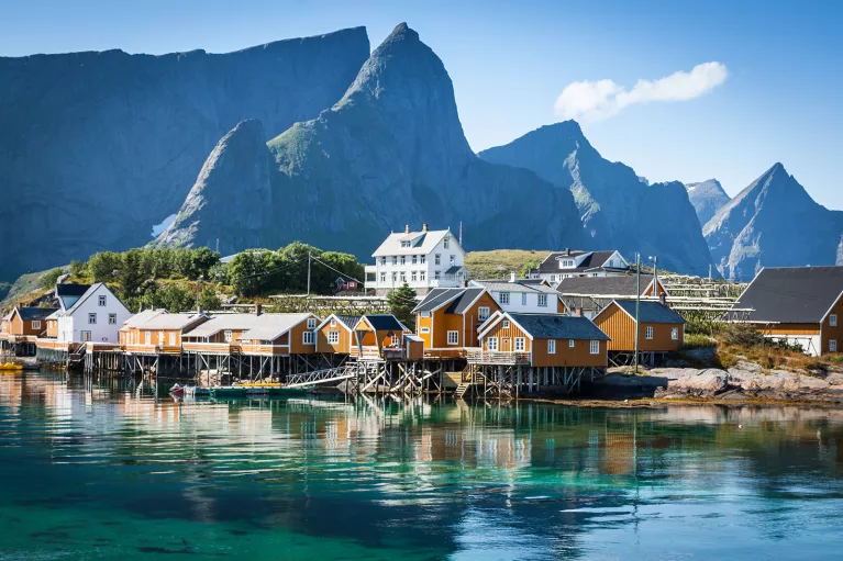 Coastal Town Fin Mountains