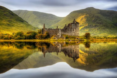Castle ruins in scotland