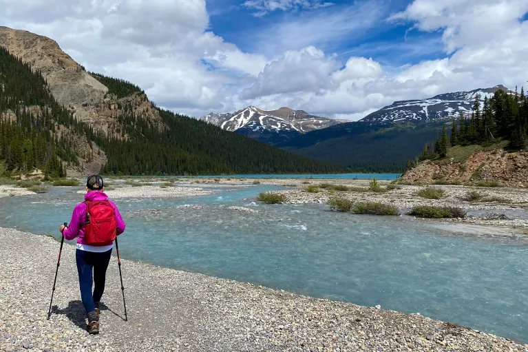 Hiker River Canada