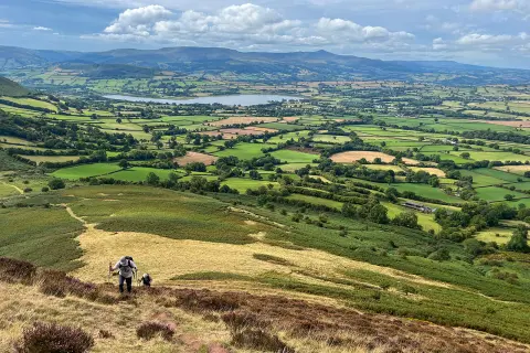 Climbing Hills Over Farmland Scotland