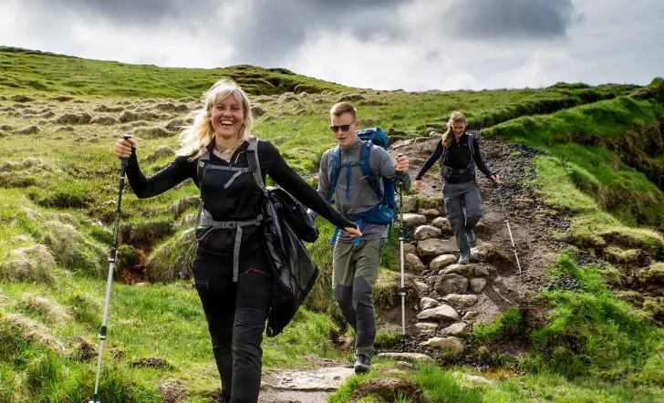 Hiking Stone Steps Iceland