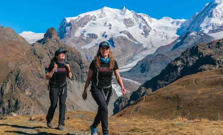Two Backroads guests on a hike