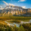Wide shot of Hoodoos Viewpoint.