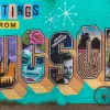 Greetings from Tuscon mural with Backroads bike