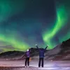 Two Guests Aurora Borealis Iceland