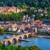 Ship Under Rhine River Bridge 