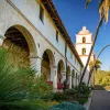 Shot of old mission building in Santa Barbara.